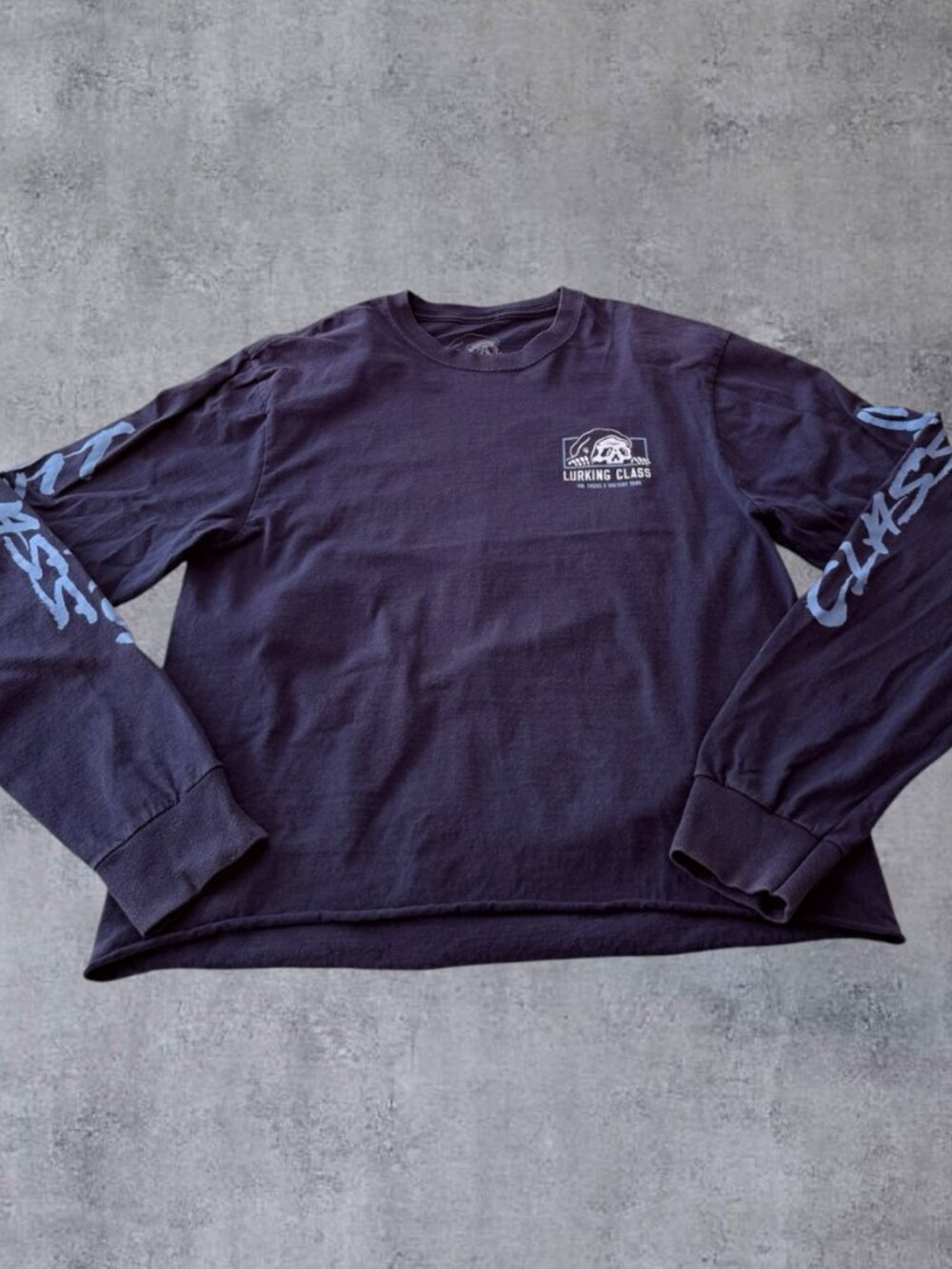 Lurking Class Mr Tucks Sketchy Tank Long Sleeve Shirt Medium Blue Reaper Graphic